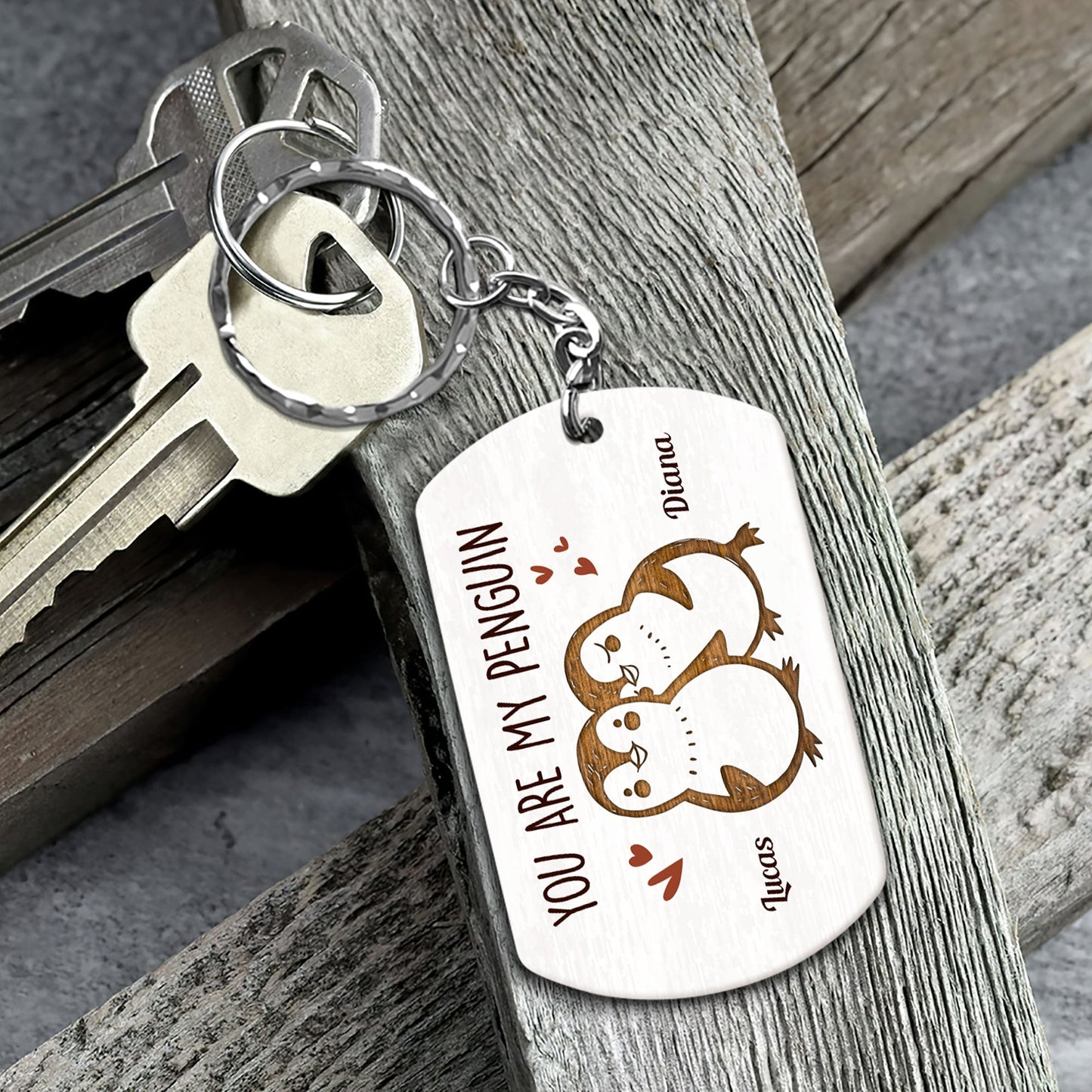 (Photo Inserted) You Are My Penguin - Personalized Keychain